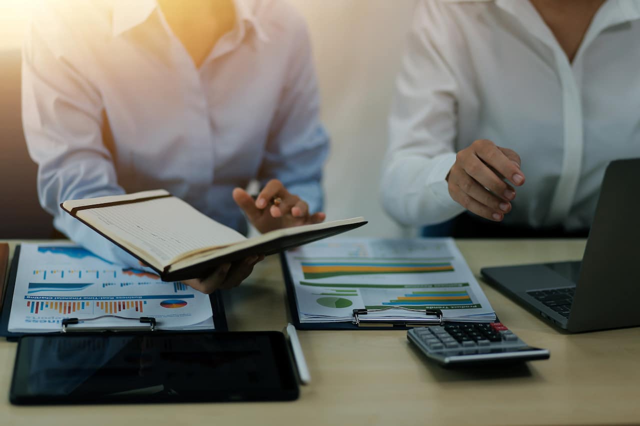 Business Documents, Auditor businesswoman checking searching document legal prepare paperwork or report for analysis TAX time,accountant Documents data contract partner deal in workplace office